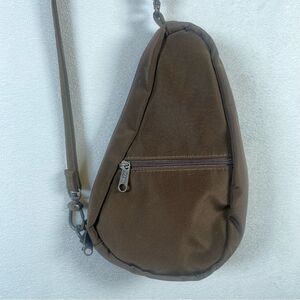 Ameribag Healthy Back Bag Brown Nylon Mini Sling Bag